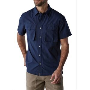 The Normal Brand Expedition Shirt NWT Navy Utility Button Down Short Sleeve Coas